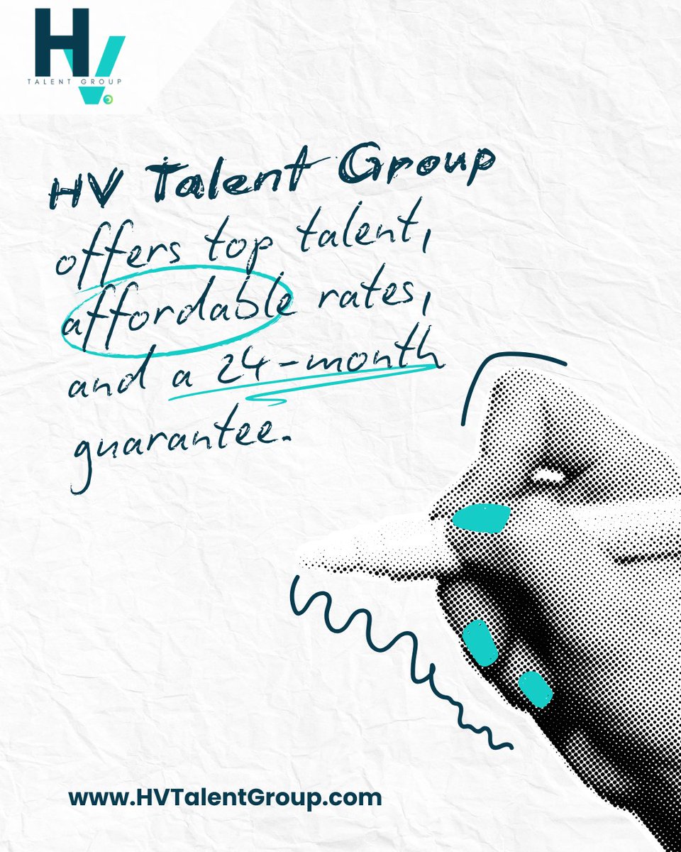 hire_venture's tweet photo. Starting 2026 with intention matters — especially when it comes to hiring.
At HV Talent Group, we help you secure top talent at affordable rates, backed by a 24-month guarantee.
Because the right hires set the tone for the year ahead.
https://t.co/oqeLkvX73v

#HVTalentGroup #HR https://t.co/ywLqJKEe6U