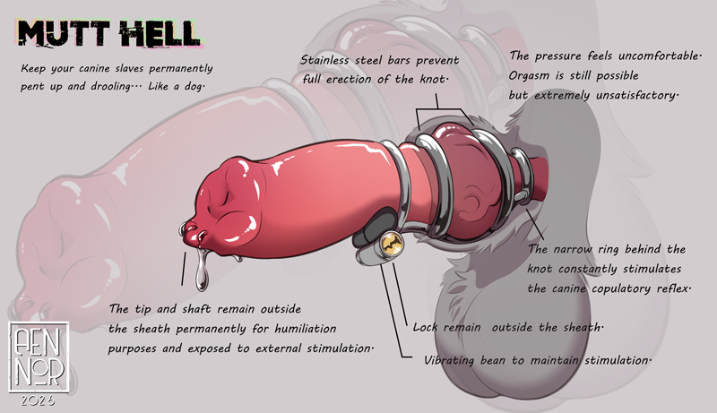 A little device I've been doodling desiged for canine slaves.  It exploits the knot's natural sensitivity and leaves your submissive humping the air involuntarily. 😈