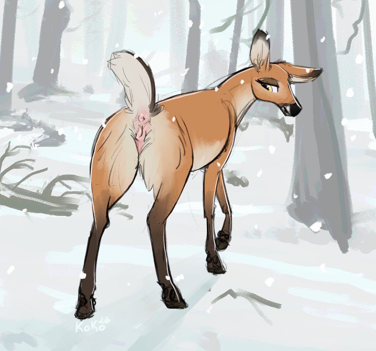 Daily Drawing 62/100

Deer pussy! 🎉💯🥴💄💦