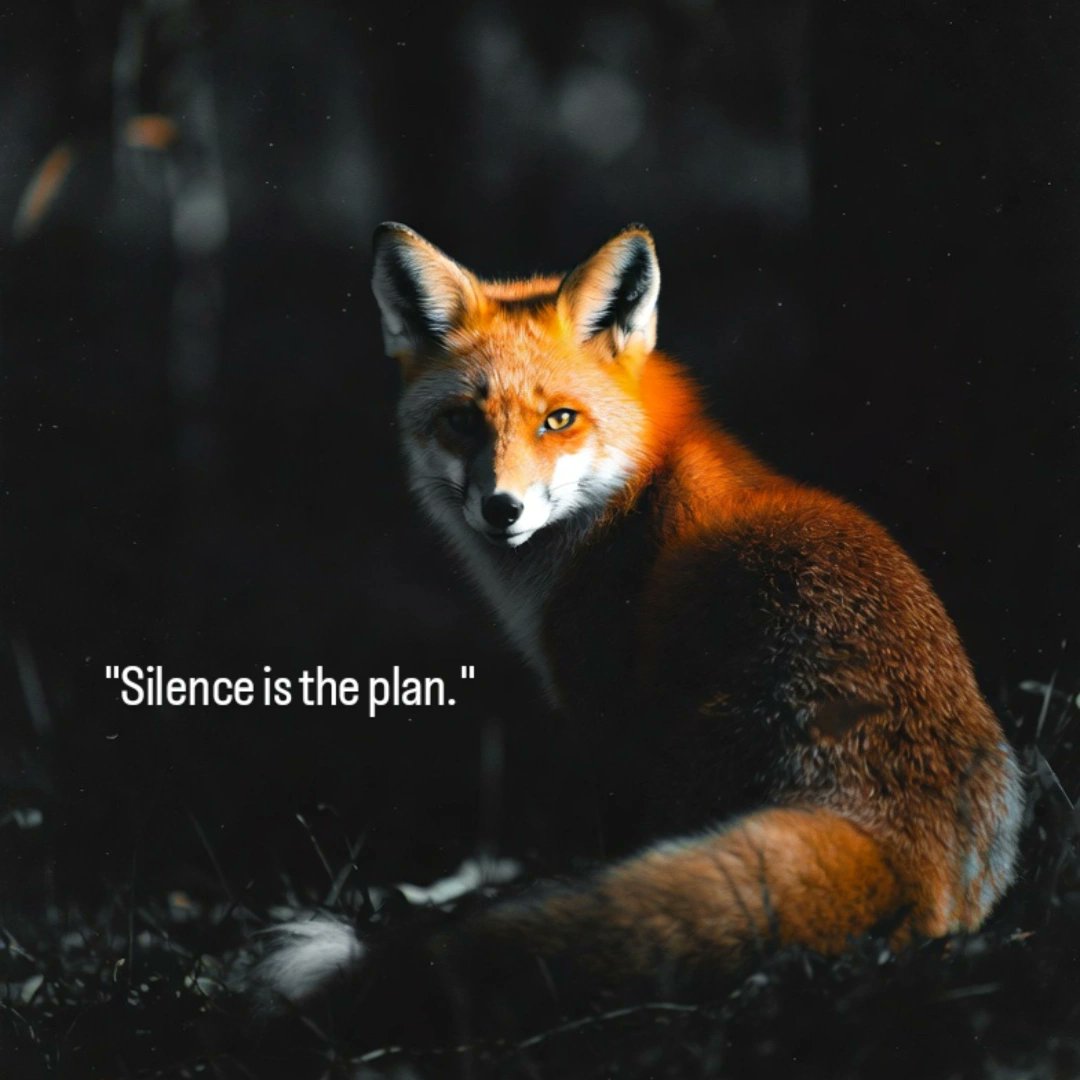 SavageFoxMind's tweet photo. The fox sits in silence. Watching. Waiting. Calculating. Power doesn't announce itself. 🦊 

#SavageFoxMind #MoveInSilence #FoxMindset #CunningMind #OutsmartTheGame https://t.co/yU67dMxciA