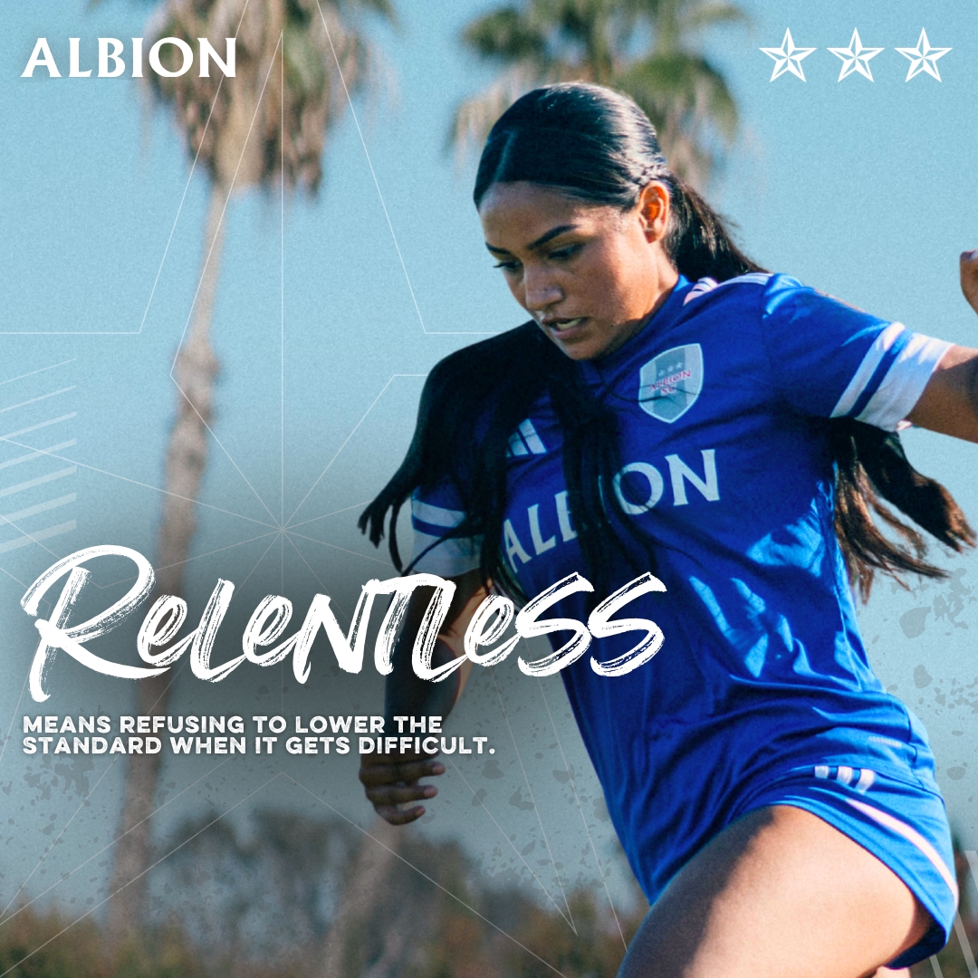 AlbionSc's tweet image. "Relentless means refusing to lower the standard when it gets difficult." 🌟

#MondayMotivation
#WERALBION