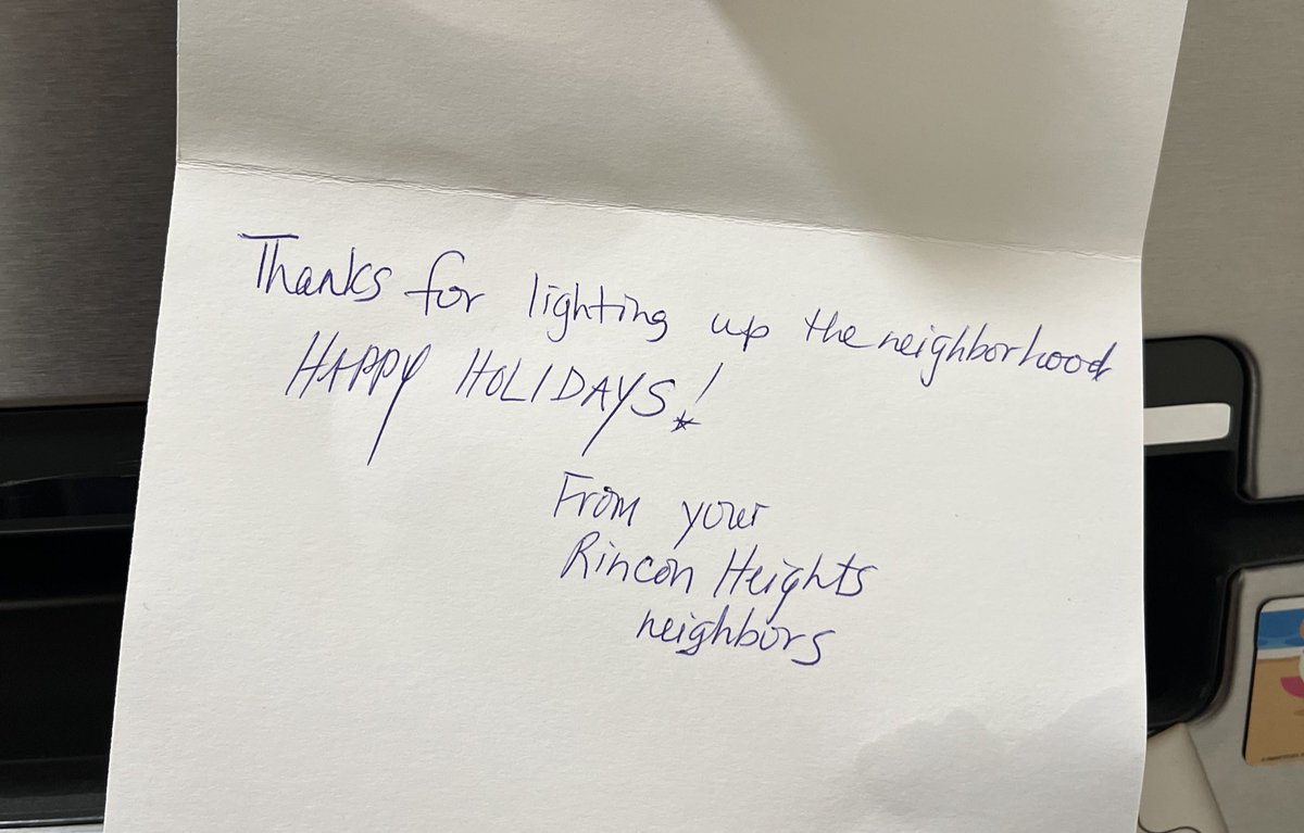 we won best neighbor basically