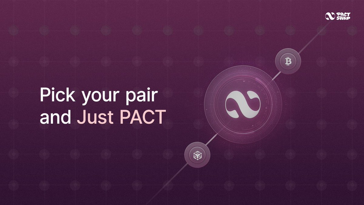 SneakyGems's tweet image. Pact Swap replaces trust with guarantees.

Cross-chain trading usually depends on bridges but @Pact_Swap doesn’t. Trades follow fixed rules, backed by locked collateral and enforced on-chain.

If everything goes right, collateral is returned. If not, it’s used to finish the trade