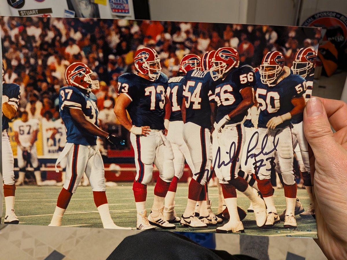 The real ones remember #73. That would be Mike Lodish. He was on all 4 Super Bowl teams and 2 more with the Broncos. Gotta love that pic. 

Go Bills!

#BillsMafia