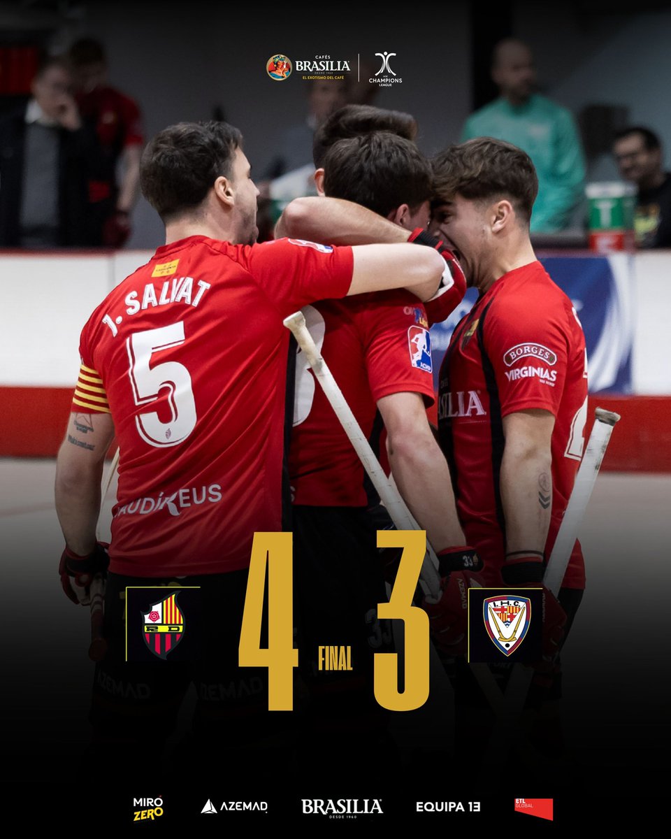 𝐀𝐐𝐔𝐄𝐒𝐓 𝐄𝐐𝐔𝐈𝐏 𝐄𝐒𝐓𝐀̀ 𝐁𝐄𝐍 𝐕𝐈𝐔 (4-3) 🐦‍🔥🌎

Remuntada espectacular del Reus Deportiu Brasilia davant l’Igualada Rigat HC per seguir ben vius a la Champions League. Exercici de resiliencia i fe de l’equip que és capaç d’aixecar un 0-2 en contra.

#ForçaReus