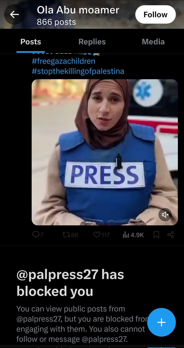 TheVIxen5166's tweet photo. I've now been blocked bt @palpress27 , who is running a scam account posing as a journalist from Gaza despite admitting to me that they're from Africa when I check their account's location. REPORT AND BLOCK THIS ACCOUNT!!! https://t.co/3lzebzFlUy