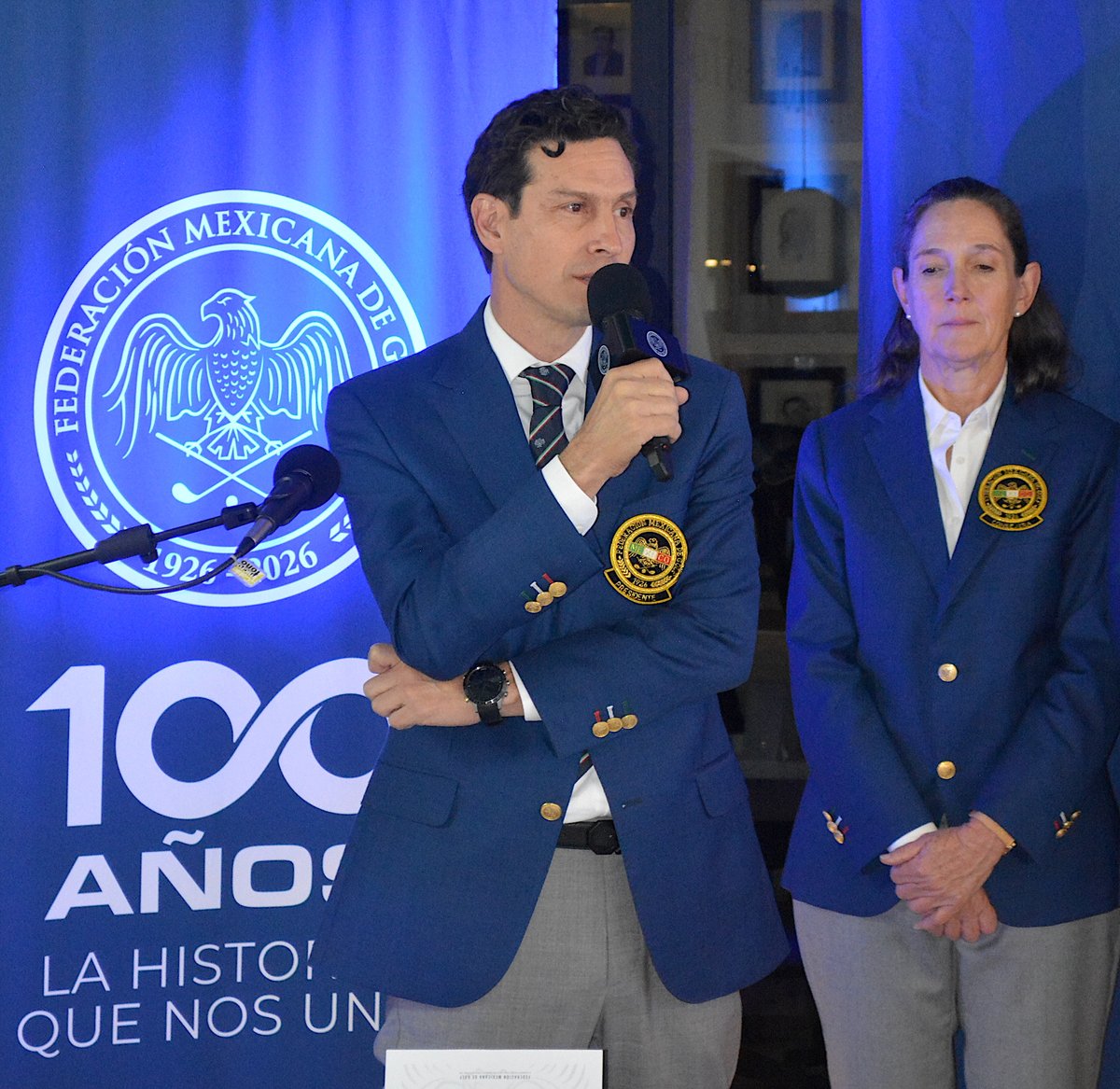 drdumm's tweet image. La Federación Mexicana de Golf presentó las actividades por su 100 Aniversario, que acompañarán el calendario oficial de campeonatos durante 2026. 🏌️‍♂️
Bajo el lema “La historia que nos une”, la FMG celebra un siglo de golf en México, honrando su legado y mirando al futuro.
⛳️