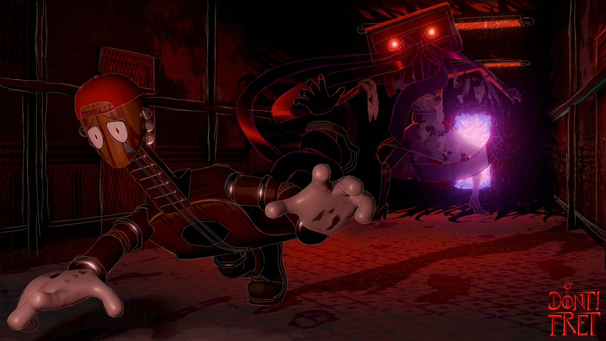 Fan render of <a href="/RockitMusicYT/">Rockit Music ➡️ Don’t! Fret Demo!</a>'s <a href="/DontFretGame/">Don't Fret - WISHLIST ON STEAM</a>. Had fun making it! View in Full screen for full effect.

#dontfretgame #blender