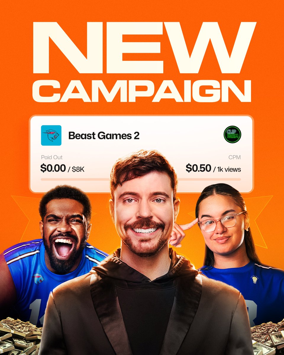 Beast Games 2 is paying you to make clips

Join the Campaign: whop.com/clip-farm-offi…