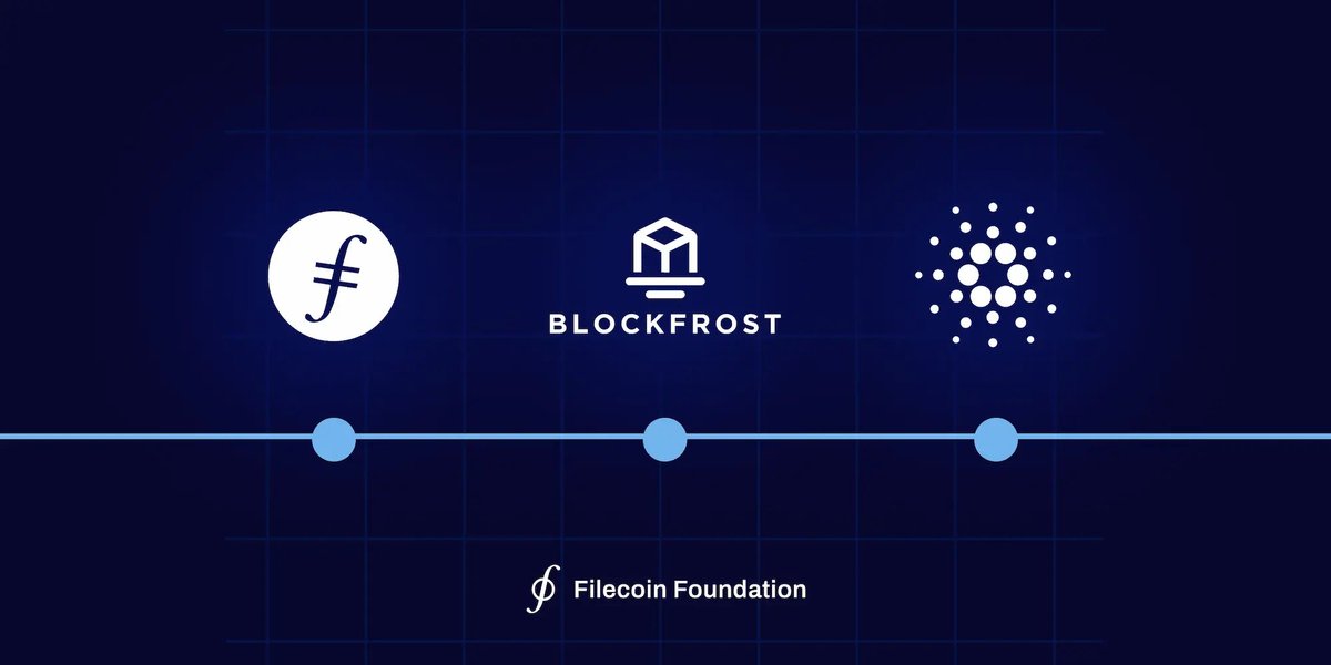 Filecoin's tweet photo. .@Cardano developers that build with @blockfrost_io already have the option to store data on Filecoin.

Blockfrost archives IPFS gateway data on Filecoin, which adds redundancy through cryptographic hashes and onchain storage proofs, and reduces reliance on a single storage. https://t.co/BZyKmlrlQO