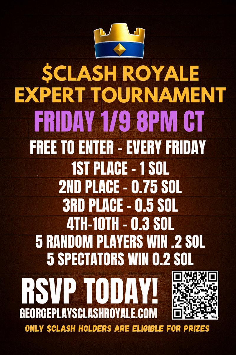 DrizziWiz's tweet photo. Don’t. Be late 
Spectate for reward 
Or join the tournament 
🔥Get $CLASH 🔥

https://t.co/aI4TMkLSjM https://t.co/2qwDvtjdoB