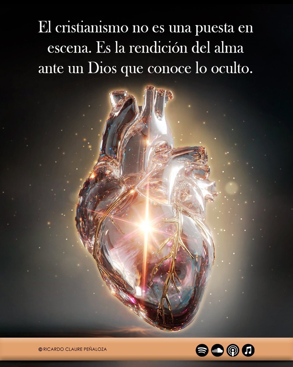 RicardoClaureP's tweet photo. Hoy, deja que el Espíritu Santo desenmascare las áreas donde finges estar bien, y permite que su fuego purifique tu vida.
Si realmente anhelas un corazón recto, debes quitarte la máscara del perfeccionismo.
Haz clic AHORA y escucha con atención este mensaje.
#Potcast «CREA UN CORAZÓN NUEVO Y UN ESPÍRITU RECTO»
👉 https://t.co/OI1Czksuhz