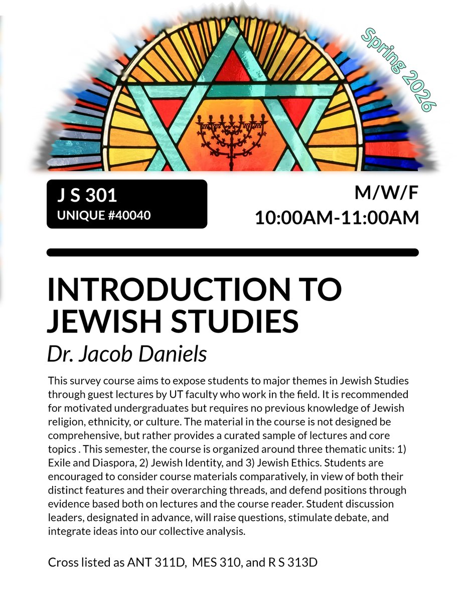 UT Jewish Studies tweet media
