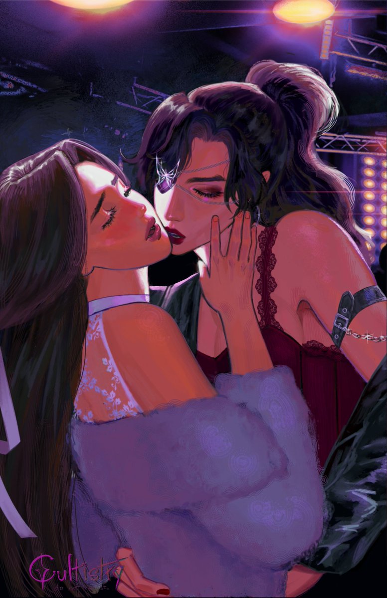 cultistri's tweet image. hualian for the mxtx lesbian zine🌹 also cms open on vgen;^)
