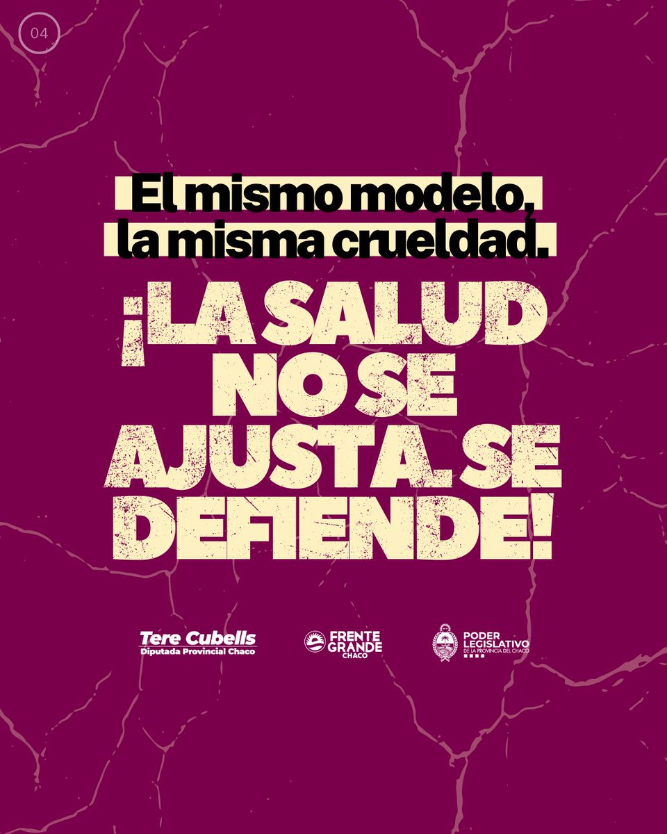 ❌️Milei desmantela el Programa Nacional de Cardiopatías Congénitas.

❌️Zdero recorta la cobertura total del Plan Cardio del InSSSeP.

🔸️El mismo modelo de ajuste.
🔸️La misma crueldad.

🙌🏼 La salud no se ajusta.
¡Se defiende!✊🏼