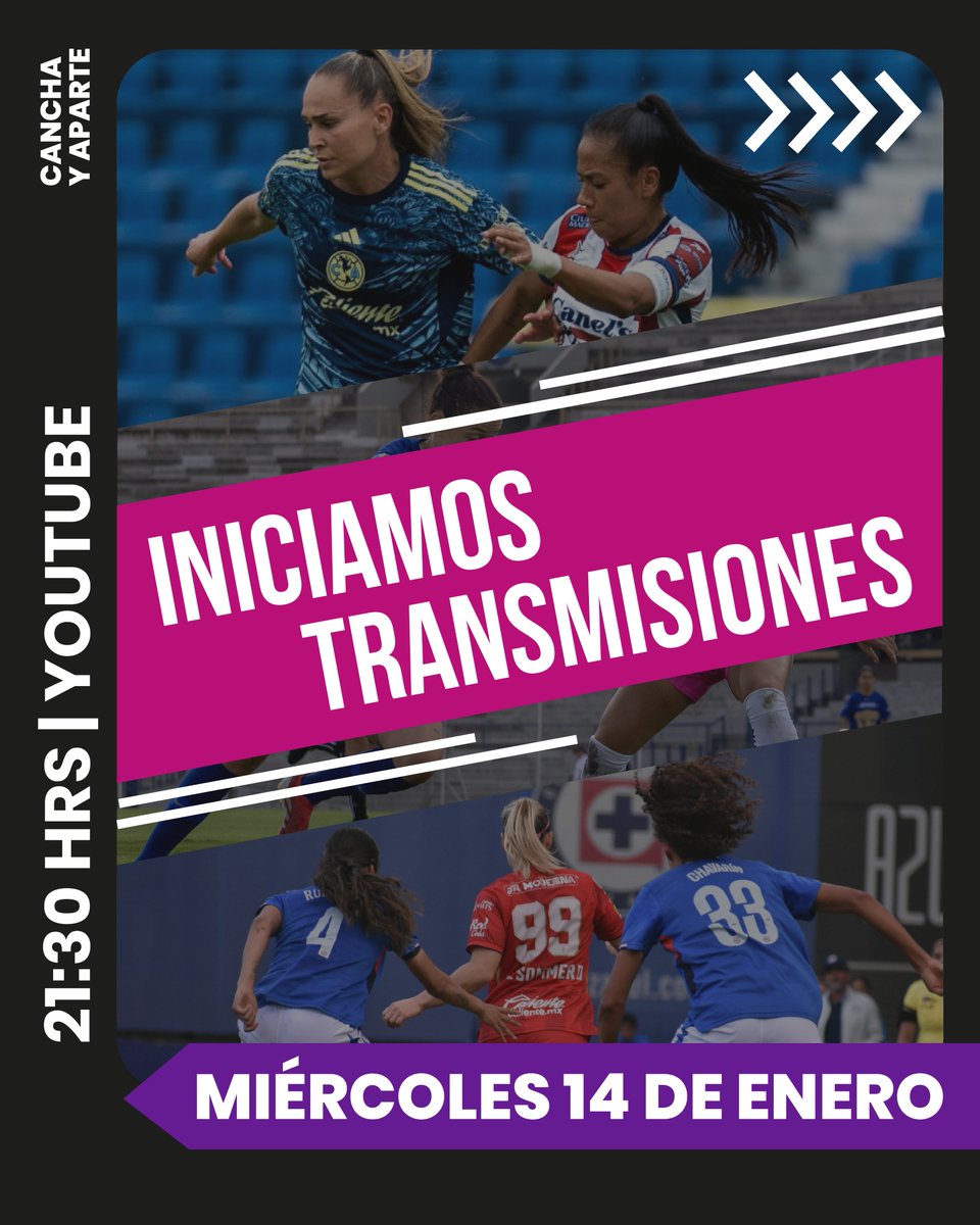 ¡Regresamos! La próxima semana volvemos a las transmisiones en vivo para seguir hablando de futbol femenil. 
<a href="/NellyFut/">Adrianelly Hernández</a>, <a href="/SonnyFate/">⚡Sonny Fate ∞</a> y <a href="/xochneria_fut/">xochneria.fut</a> están listas para otro año cargado de emociones: <a href="/LigaBBVAFemenil/">LigaBBVAFemenil</a>, <a href="/Miseleccionfem/">Selección Nacional de México Femenil</a> rumbo a Brasil 2027 y el futfem internacional.