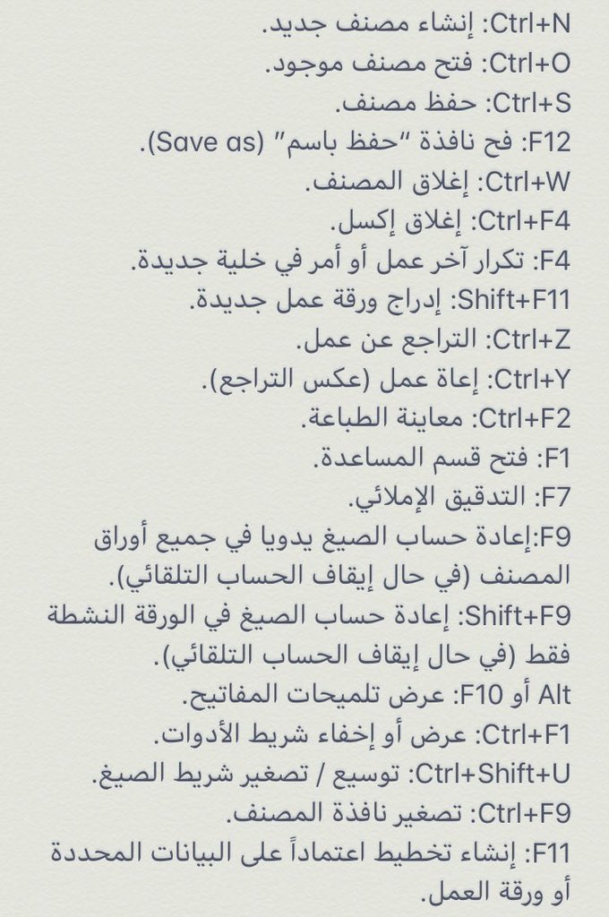 Talal1's tweet image. أهم ٤٥ إختصار بالإكسل ❤✅️