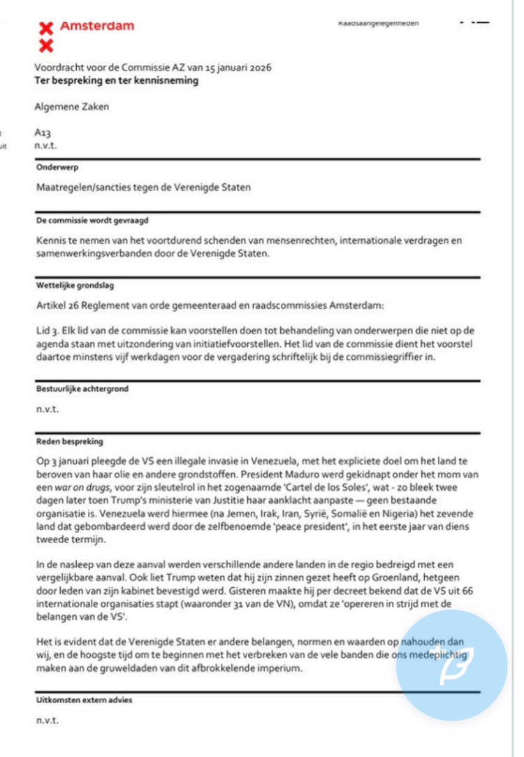Amsterdam vindt het nodig om te vergaderen over zaken waar ze niet over gaan. Los eerst de problemen in de stad op, zou ik zeggen #focus