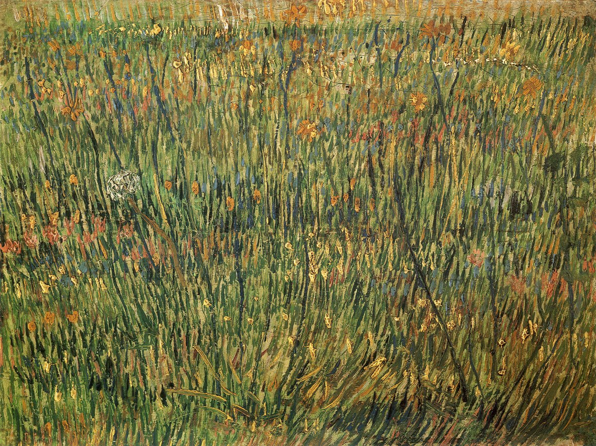 Pasture in Bloom - 1887 #artbots #vangogh