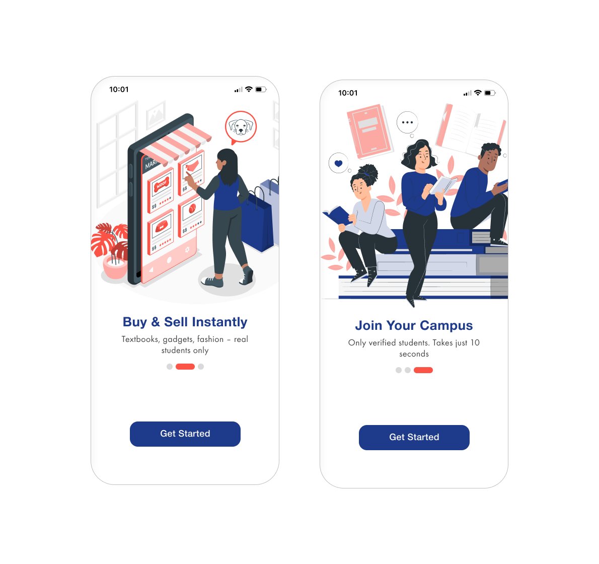 Vicks_AJ's tweet image. Day 7 
Meet Campus Loop, a platform designed to connect students with their schools through one app.  
Today, I’m sharing the first onboarding screens to give you a glimpse of what’s coming.  
More screens and features coming soon

#CampusLoop
#Onboarding 
#UIUX 
#30DaysofDesign