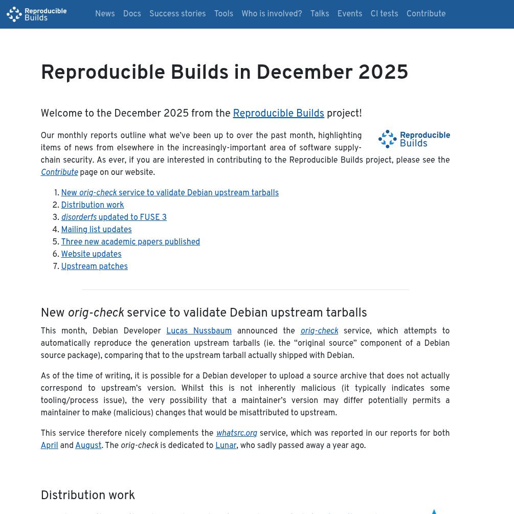 Reproducible Builds tweet media