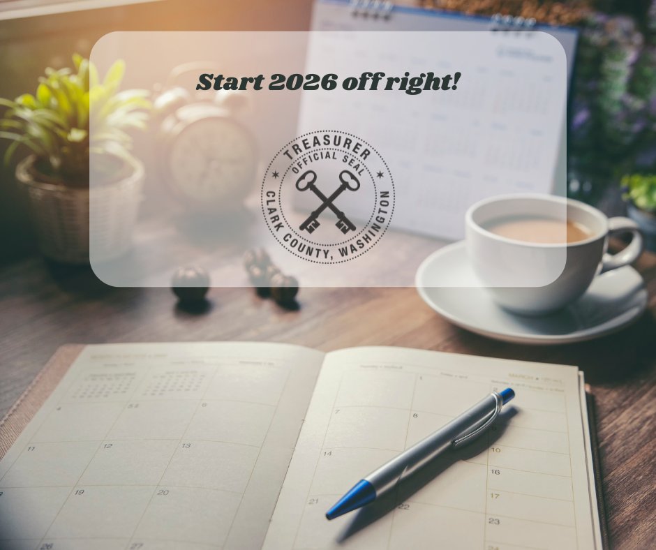 A new year means a fresh start! Start 2026 off right by getting caught up on your property taxes. The Clark County Treasurer’s Office is here to help you stay on track and begin the year with confidence.