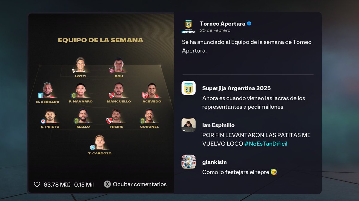 LTA_MOD's tweet photo. Bueeeeeeeeeeeeenas
Cómo saben seguimos trabajando en lo que se viene para el mod 👀🔥

Pero no queremos dejar pasar este detalle que hace a la inmersión del juego ... Vamos a estar sumando más twitteros al modo carrera

Requisitos:
Seguirnos ✅
Darle like ✅
Rt ✅
Si querés formar parte y estar dejanos un "yo" y el país/liga que queres aparecer 🫡🔥