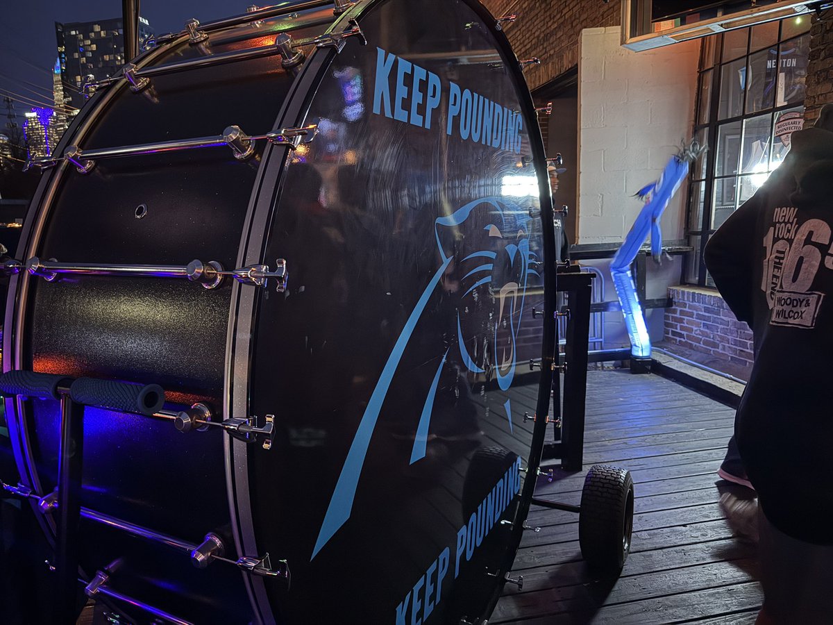 The drum has arrived at the Panthers Pep Rally at Clutch Kitchen and Pour House <a href="/SpecNews1CLT/">Spectrum News 1 CLT</a>