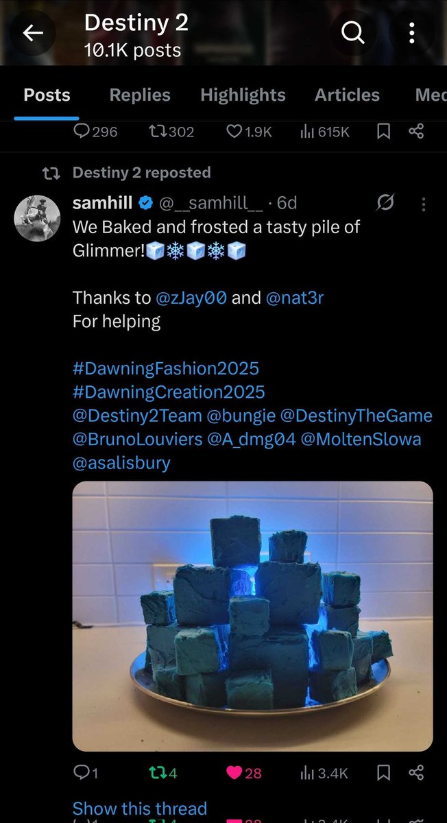 __samhill__'s tweet photo. So happy we won with our #DawningCreation2025 post this year! The Community team did a great job!

Shout out to the boys @zJay00 and @nat3r for helping get the win. https://t.co/a5thyvFtJd