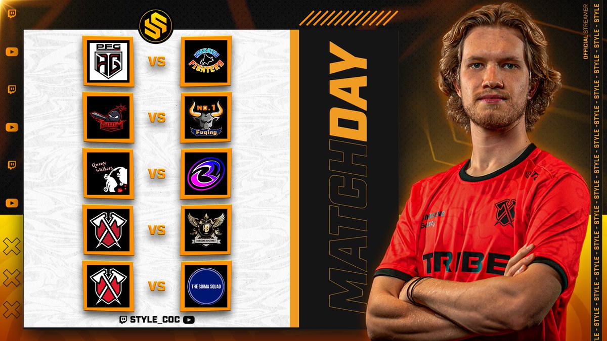 V I E R N E S ! 🥳

Volvemos a nuestro Prime Absoluto. +5 Horas Stream! 💪

🏆 Style Warmup, Golden Heart &amp; TWA Cup

✅ Psycho Esports 🆚 Hokkaido Fighters
✅ Boom Academy 🆚 FuChing NO.1
✅ Queen Walkers 🆚 Only Realm
✅ Tribe Gaming 🆚 HB Esports
✅ Tribe Gaming 🆚 The Sigma