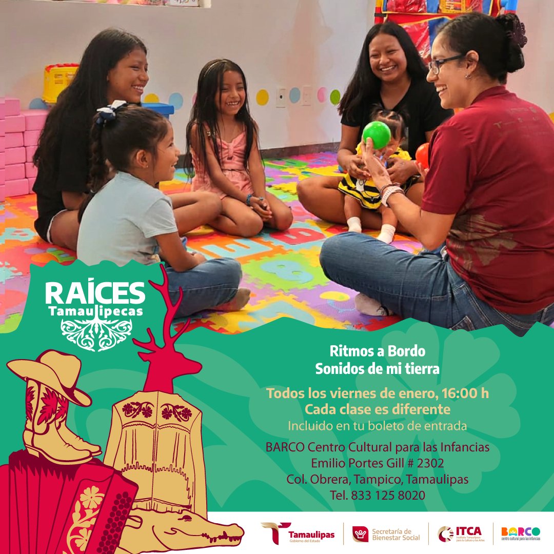 🥁🎶 ¡Enero vibra con Ritmos a Bordo: Sonidos de mi Tierra! Niñas y niños menores de 5 años, podrán explorar, moverse, reír y conectar con la música de una forma divertida y sensorial. ✨
🕓 Todos los viernes – 16:00 h
🎟️ Incluido con tu boleto de entrada
