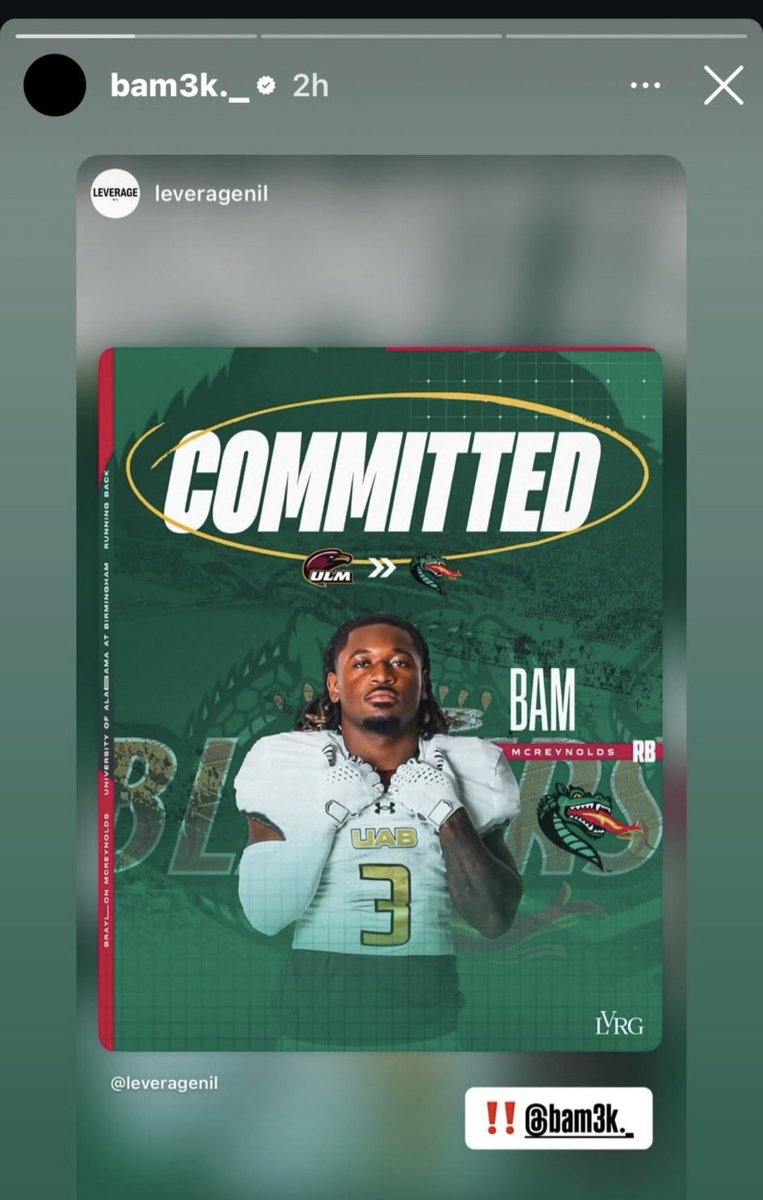 GoldnTickit's tweet image. UAB lands big RB from ULM