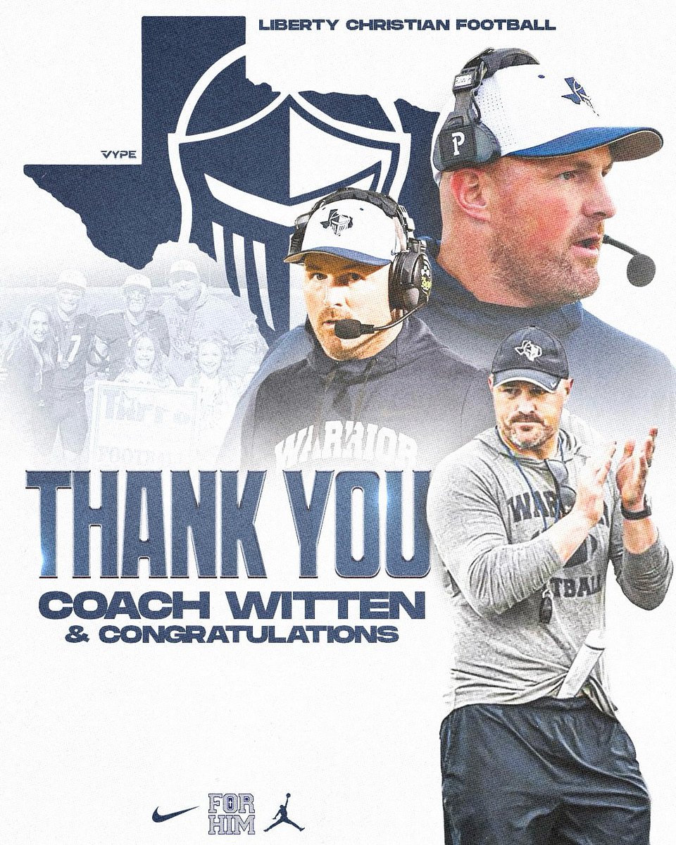 Liberty is proud to share that Head Coach Jason Witten has accepted a position with the OU football staff as tight ends coach. We are grateful for the Christ-centered legacy, championships, and Warrior spirit he helped build. Wishing Jason and his family the very best!