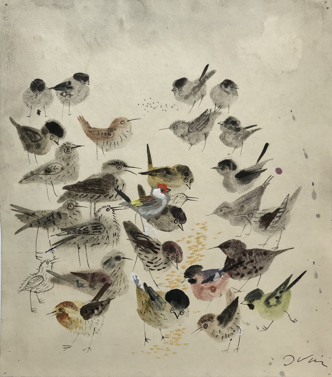 Józef Wilkoń (Polish, b.1930)
Birds in Winter