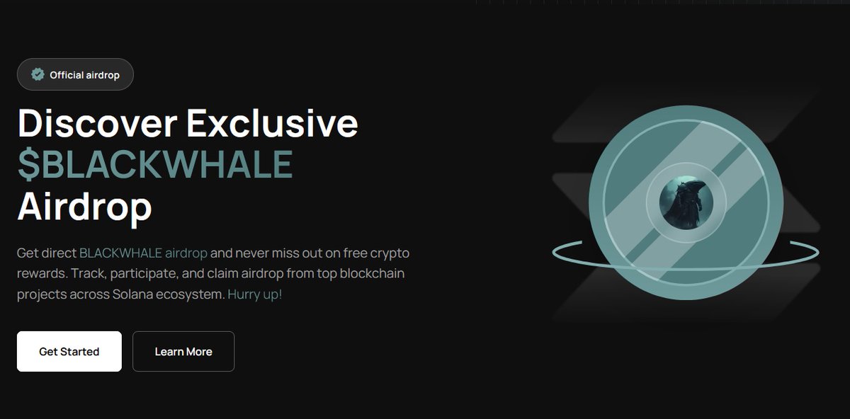 PTirolo's tweet image. 🚀 The $BLACKWHALE airdrop has already begun!

No barriers, pure accessibility.

🔗 theblackwhale.cc

To participate:
1️⃣Connect your wallet
2️⃣Confirm your activity
3️⃣Instantly receive your $BLACKWHALE

Join the movement now.

#SOL #Airdrop #BLACKWHALE #Crypto #Solana
