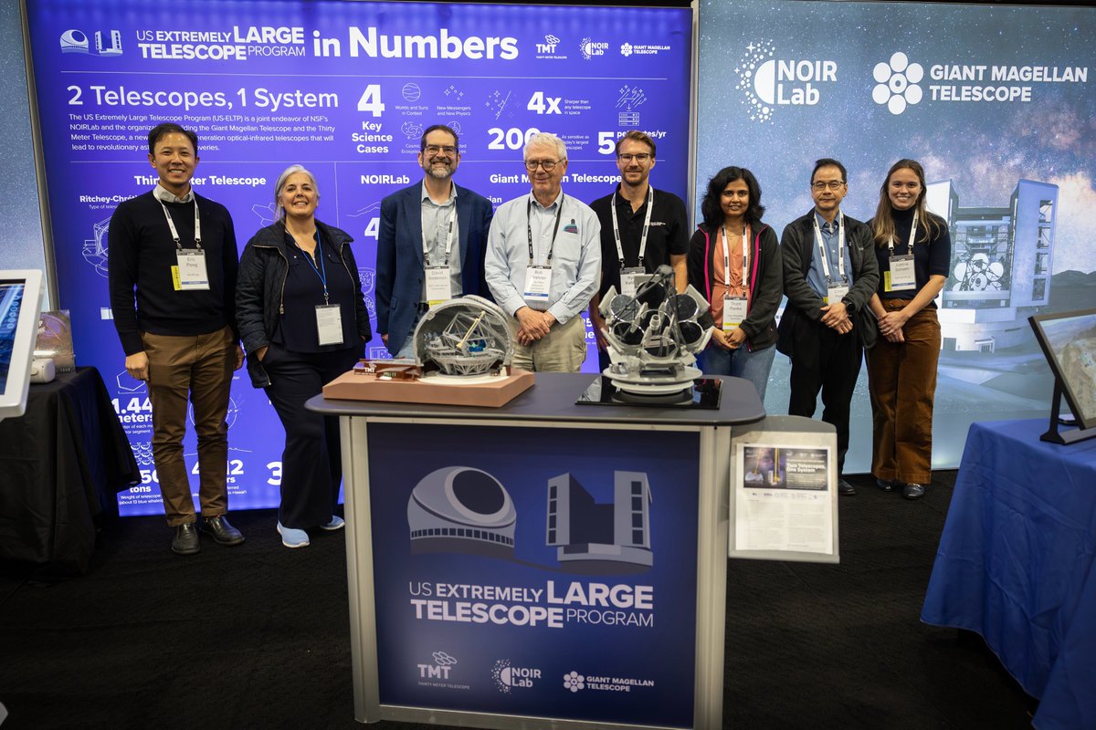 TMTObservatory's tweet image. Another great meeting at #AAS247 thanks to  @AAS_Office! It was a pleasure to be part of the #USELTP booth hosted by @NOIRLabAstro, where we had many engaging conversations about the Thirty Meter Telescope. Thanks to everyone who stopped by, whether to catch up on the latest TMT
