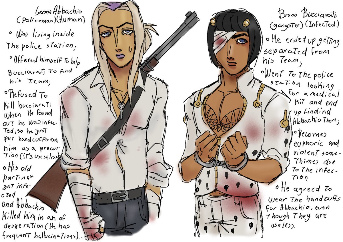 sharkkobitrwx4's tweet image. zombie apocalypse AU good lucky trying to understand my handwriting #bruabba