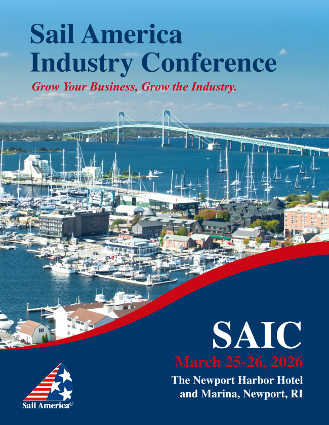 SailAmerica's tweet photo. SAIC 2026 is coming to Newport, RI!

March 25–26 | Sailing industry pros gather for AI, business trends, education &amp; networking.

Opening night social on March 24.

Register now 👉 https://t.co/C7xg9saYrH https://t.co/X46YKqI9ou