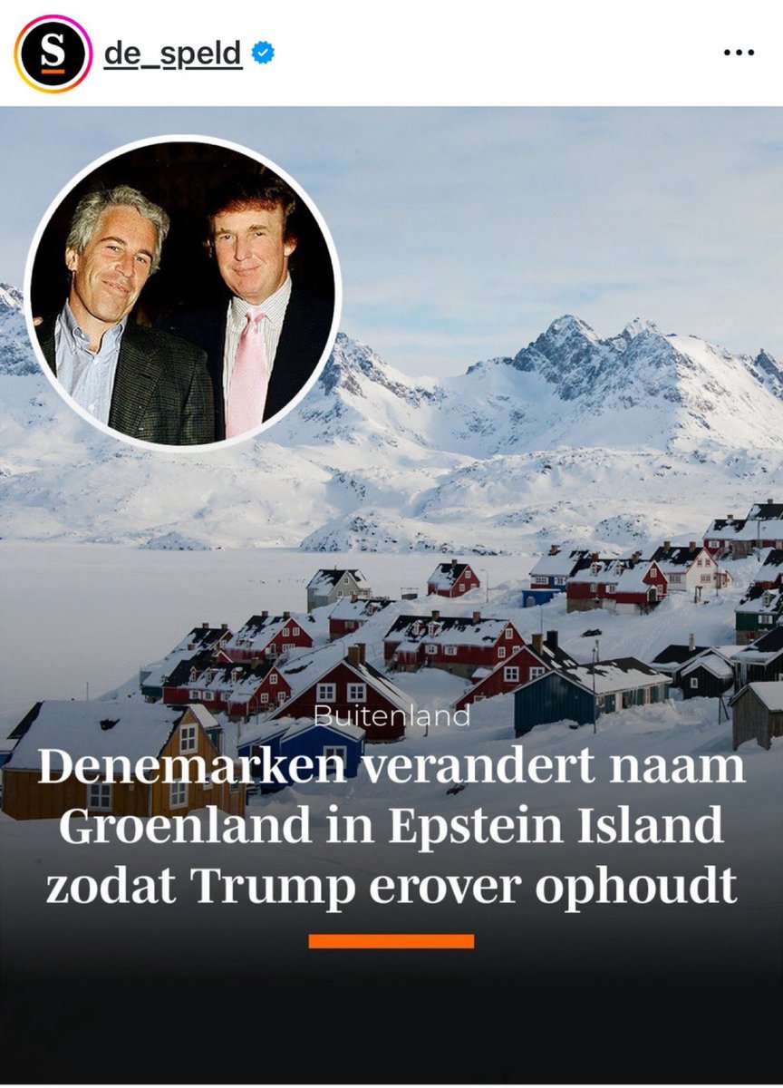 Le Danemark change le nom du Groenland en "île Epstein" pour que Trump arrête d'en parler.