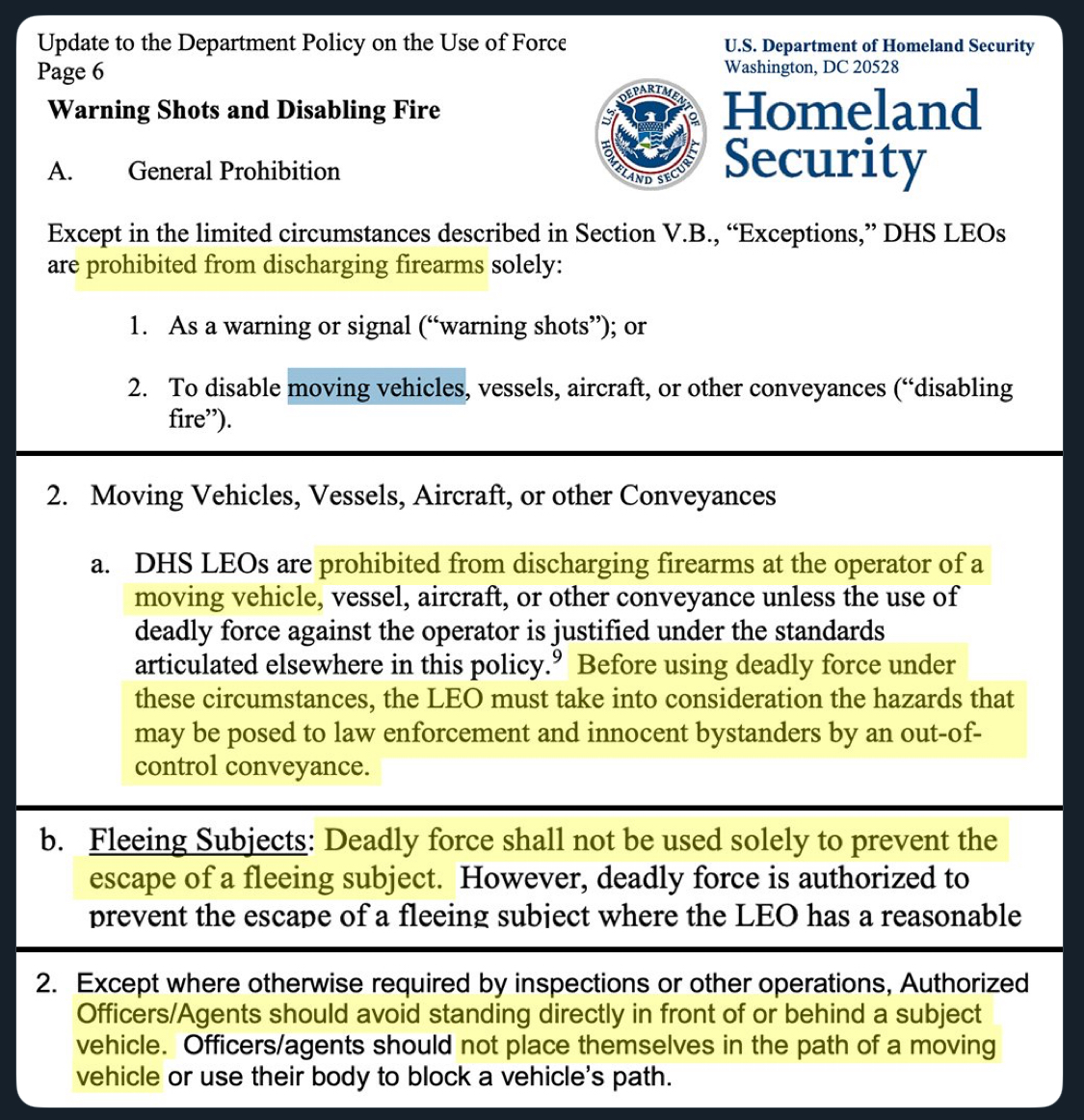 hercAICN's tweet image. Kristi Noem insists the gunman “followed his training,” which specifically prohibits standing in front of a subject vehicle.