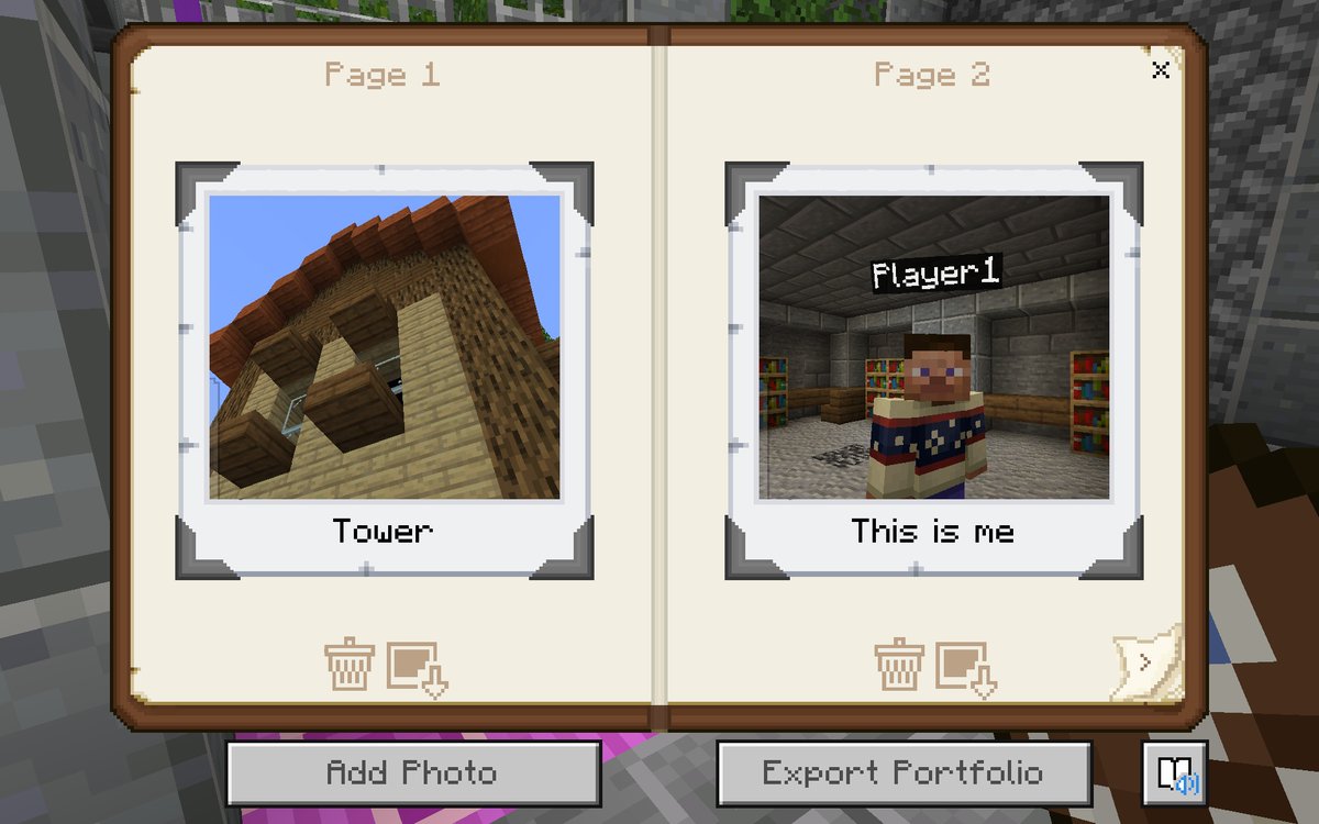 englishpool's tweet photo. レッスン3

このレッスンでは、自分たちの冒険を記録し、伝える力を育てます。Minecraftのカメラを使って写真を撮り、簡単な英語の文章を加えて発表します。操作する英語��ら、表現し共有する英語へとステップアップする、Minecraft × 英会話ならではの実践的なレッスンです. #マイクロソフト #英会話 https://t.co/o9vT1ufyai
