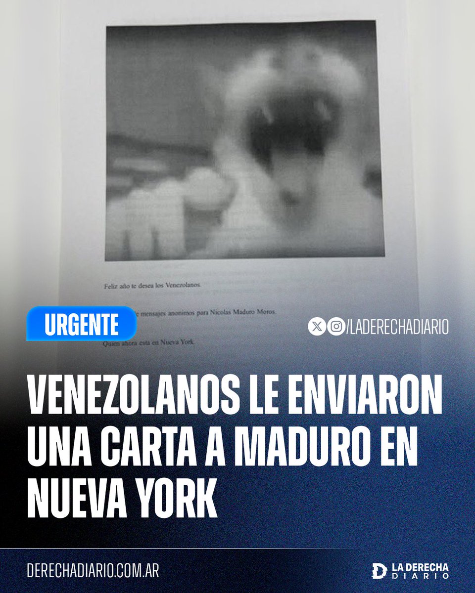 🚨🇻🇪🇺🇸 | #URGENTE JAJAJA: Venezolanos le enviaron una carta al dictador narcoterrorista Nicolás Maduro en su prisión de Nueva York, con la imagen de un meme de un gato riéndose y la frase "Feliz año te desea los venezolanos".