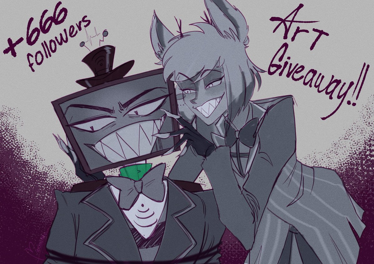 Martini_Mao's tweet image. 💖ART-RAFFLE!💖

TYSM for the +666!
To celebrate, I'm giving away 5 clean sketches + 1 colored sketch!

Rules:
♡ Like + RT + Follow for clean sketch!
♡ + Comment for the colored sketch!

The 6 winners will be chosen randomly on January 18th 1PM CST!!
#HazbinHotel #StaticRadio