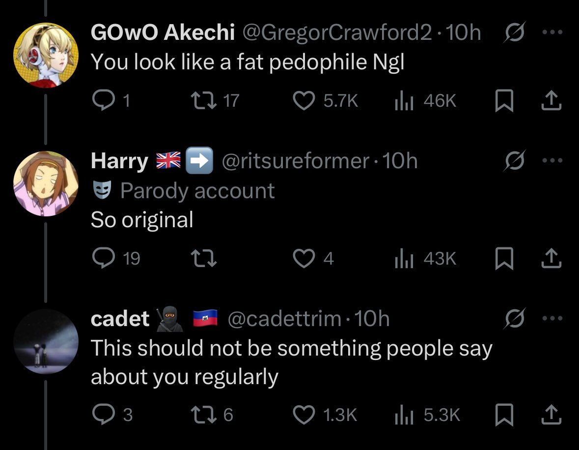 BluebriarArts's tweet image. this reply chain is still an all timer tbh