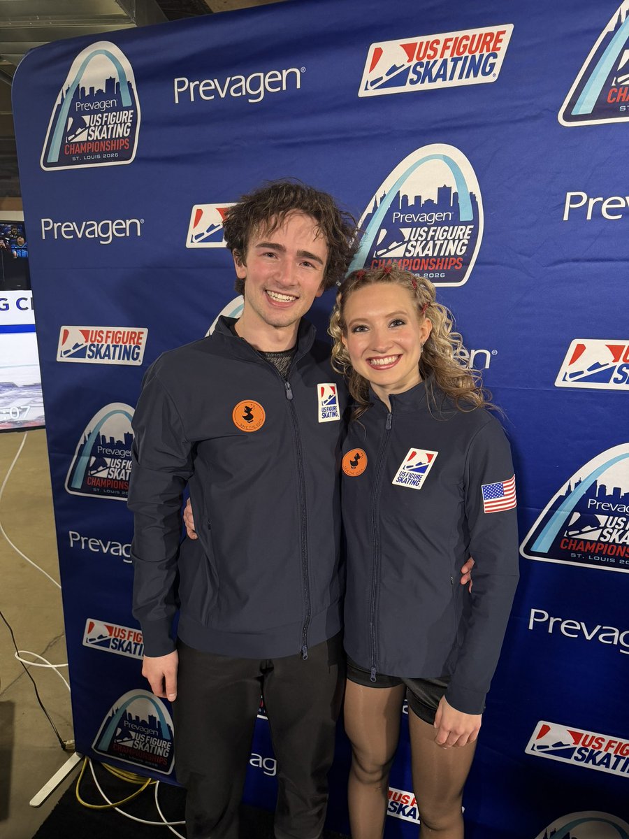 goldenskate's tweet image. Eva Pate and Logan Bye dazzled in their rhythm dance set to “Enter Sandman” by Metallica and “Thunderstruck” by AC/DC and pocketed 73.54 points. They received level fours on their twizzles but only level twos for the midline step sequence. 

Logan: It’s probably the best we have…