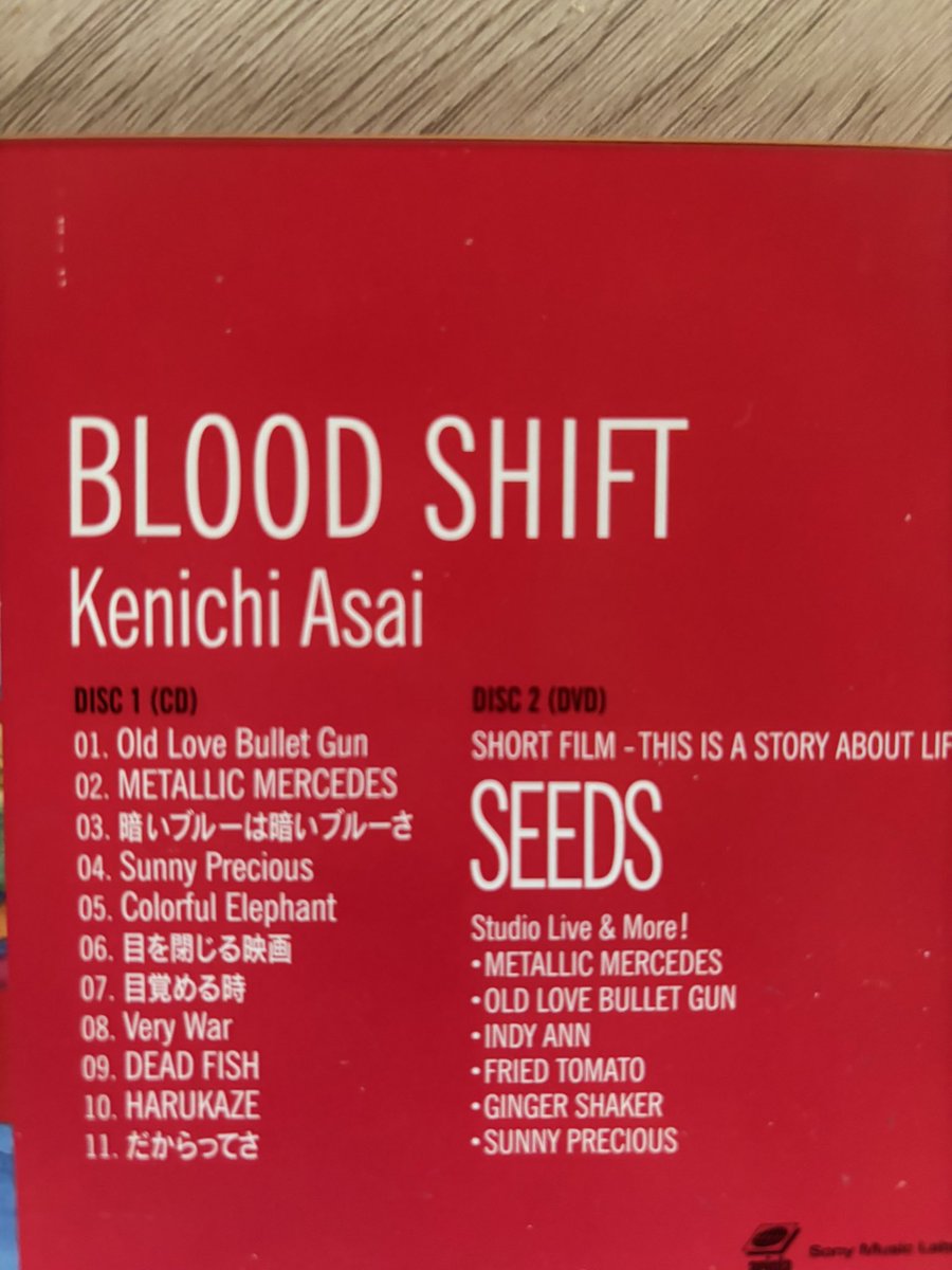 今日は皮膚科に行きます。 浅井健一さんのアルバム、BLOOD SHIFT（初回