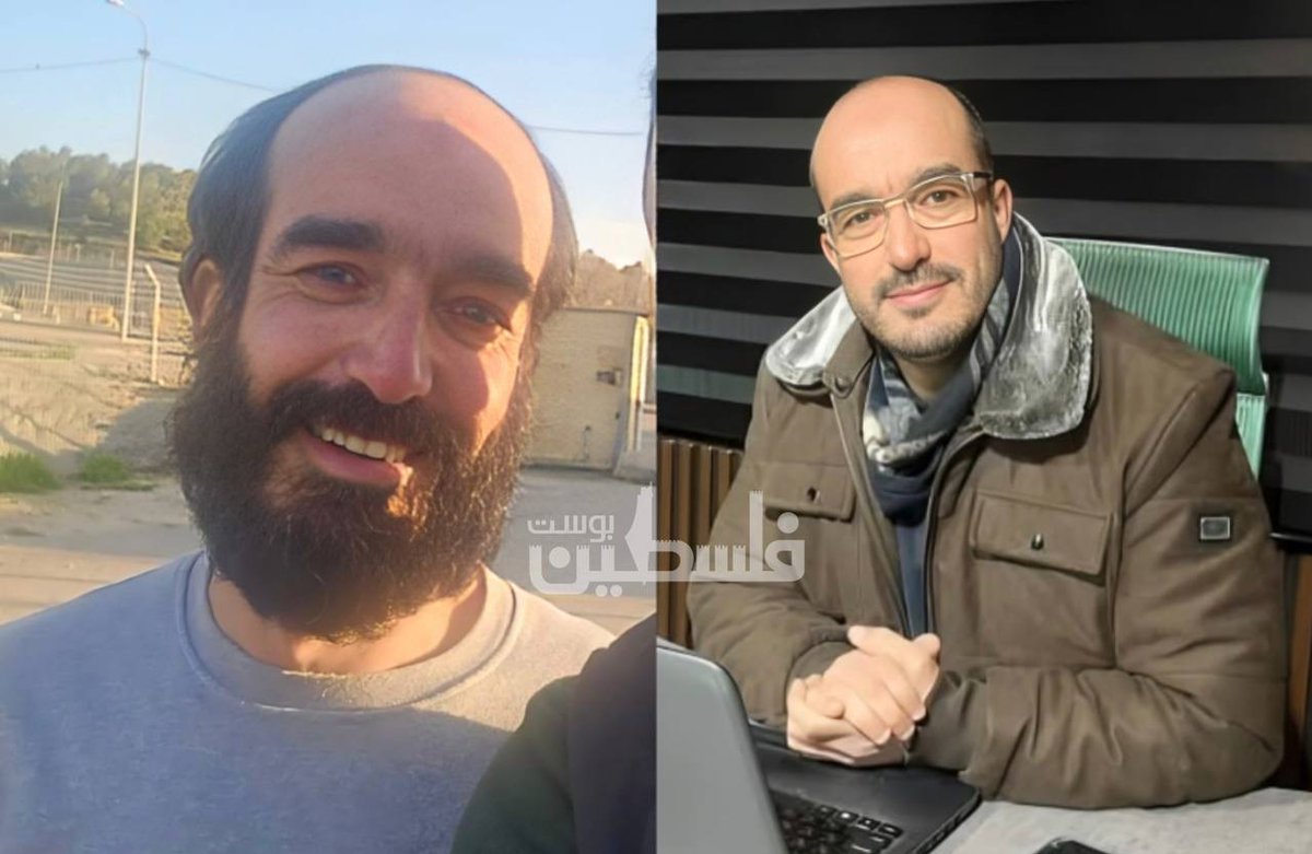 return_ar's tweet image. قبل وبعد الاعتقال..!

الإفراج عن الأسير الصحفي سامر خويرة من مدينة نابلس في الضفة الغربية المحتلة بعد اعتقال إداري دام 15 شهرًا في سجون الكيان الغاصب

Before and after detention..!

The release of imprisoned journalist Samer Khuweira from the city of Nablus in the occupied West…