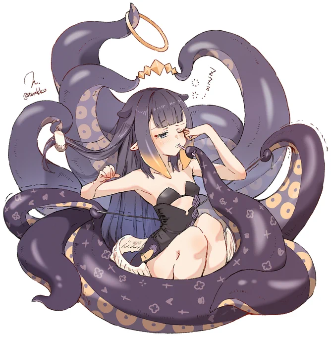 【だいたい毎日イラスト】62日目 イナちゃん Daily Illustration, Day 62 – Ninomae Ina'nis