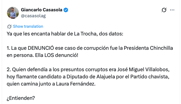 El_Viejo_Necio's tweet image. FALSO:
La denuncia la hizo un medio periodístico de San Carlos y la Travesti Pat'e Centeno Narco Trocha Avioneta, al ver que tenía el agua hasta el cuello, fue a poner la denuncia para lavar su imagen, o me equivoco @Laura_Ch ?