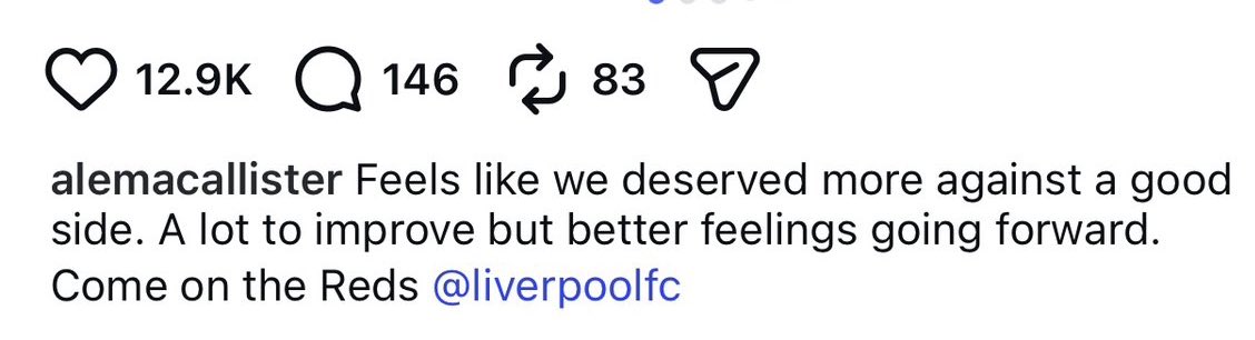 AnfieldSector's tweet image. Alexis Mac Allister on Instagram: